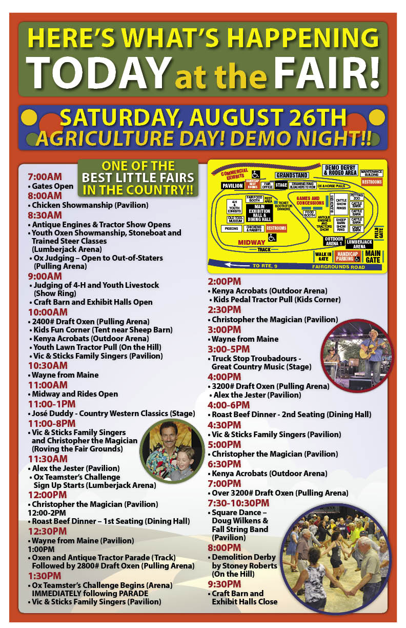 Fair Dates & Events Schedule Cummington Fair